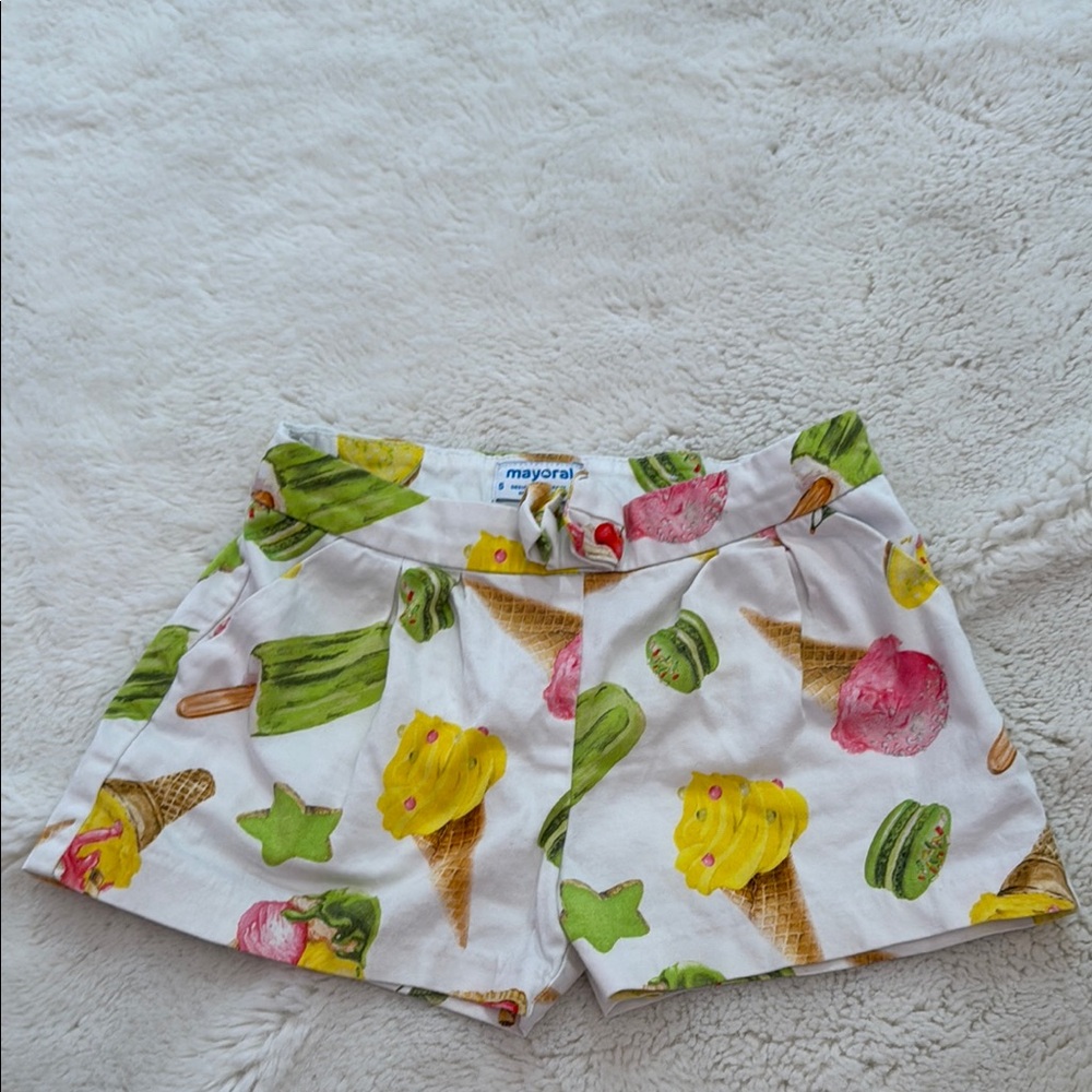 Mayoral Ice Cream Patterned Shorts